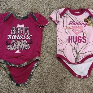 Mossy Oak Pink Camouflage Kids One Piece Set